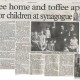 A free home and toffee apples for the children at synagogue.