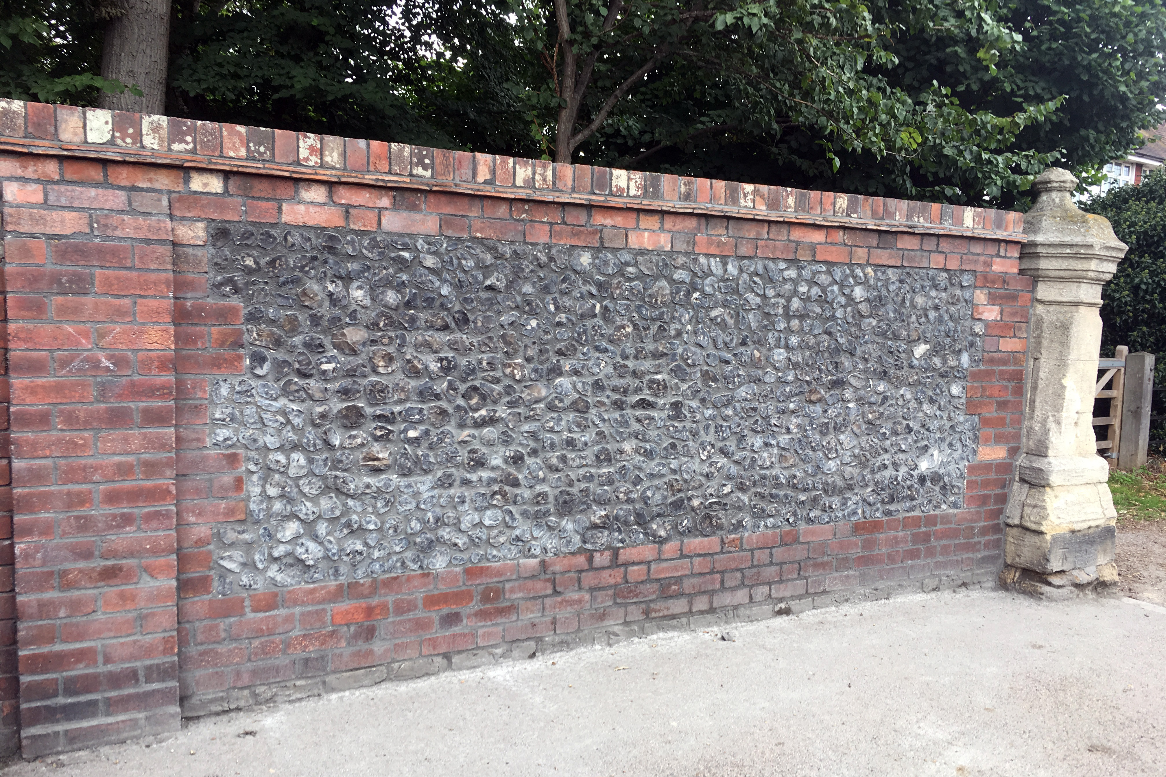 Friends delighted with finished wall!